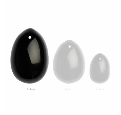 Kulka gejszy - La Gemmes Yoni Egg Black Obsidian L